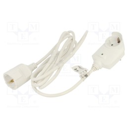 1 pcs x LOGILINK - LPS275 - Extension lead, Sockets: 1, white, 3m, 16A