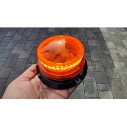 Orange LED beacon flash warning lamp with magnet 12 24v slim