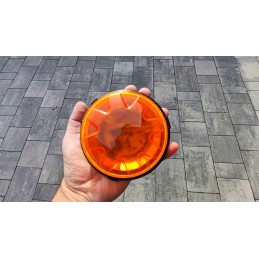 Orange LED beacon flash warning lamp with magnet 12 24v slim
