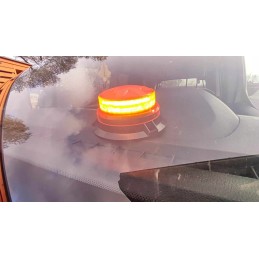 Orange LED beacon flash warning lamp with magnet 12 24v slim