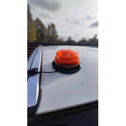 Orange LED beacon flash warning lamp with magnet 12 24v slim