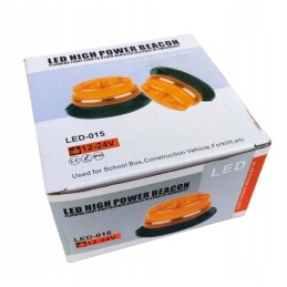 Orange LED beacon flash warning lamp with magnet 12 24v slim