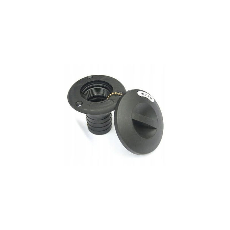 Universal waste water fuel filler cap 38 mm black