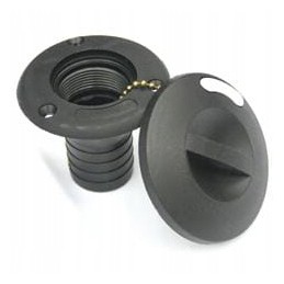 Universal waste water fuel filler cap 38 mm black