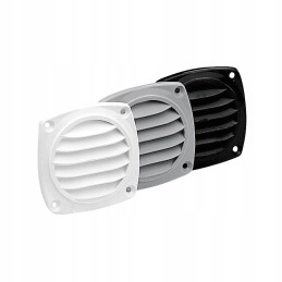 PVC ventilation grille 85x85mm black