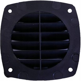 PVC ventilation grille 85x85mm black