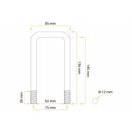 Clamp with nuts and washers m12 145 62 145