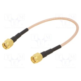 1 pcs x MUELLER ELECTRIC - BU-4150029006 - Cable, 50Ω, 0.15m, SMA plug,both sides, shielded, -65÷150°C, 6'