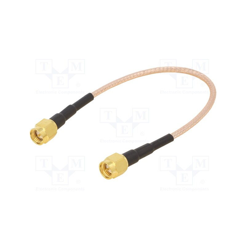 1 pcs x MUELLER ELECTRIC - BU-4150029006 - Cable, 50Ω, 0.15m, SMA plug,both sides, shielded, -65÷150°C, 6'