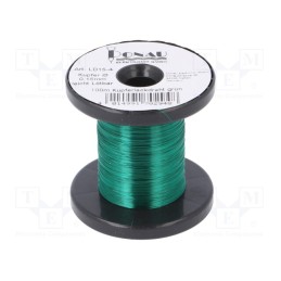 1 rol x DONAU ELEKTRONIK - LD15-4 - Silver plated copper wires, 0.15mm, 0.029kg, green, 100m