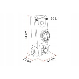Dirty water tank roll tank 40w Fiamma KMaper