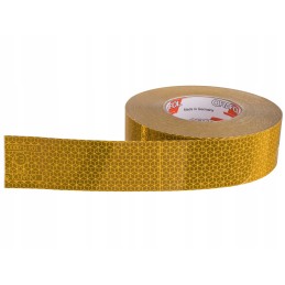 Yellow self-adhesive reflective tape 50mm 1m