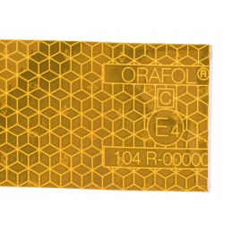 Yellow self-adhesive reflective tape 50mm 1m
