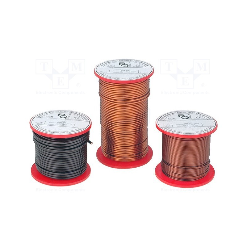 1 rol x BQ CABLE - DN1E1.00/0.25 - Coil wire, single coated enamelled, 1mm, 0.25kg, -65÷200°C