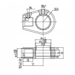 Actuator eye, mounting of the actuator fi25
