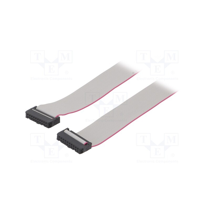 2 pcs x CONNFLY - DS1052-202B2MA206001 - Ribbon cable with IDC connectors, Cable ph: 1.27mm, 0.6m