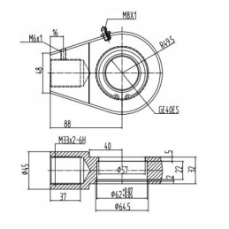 Actuator eye, mounting of the actuator fi40
