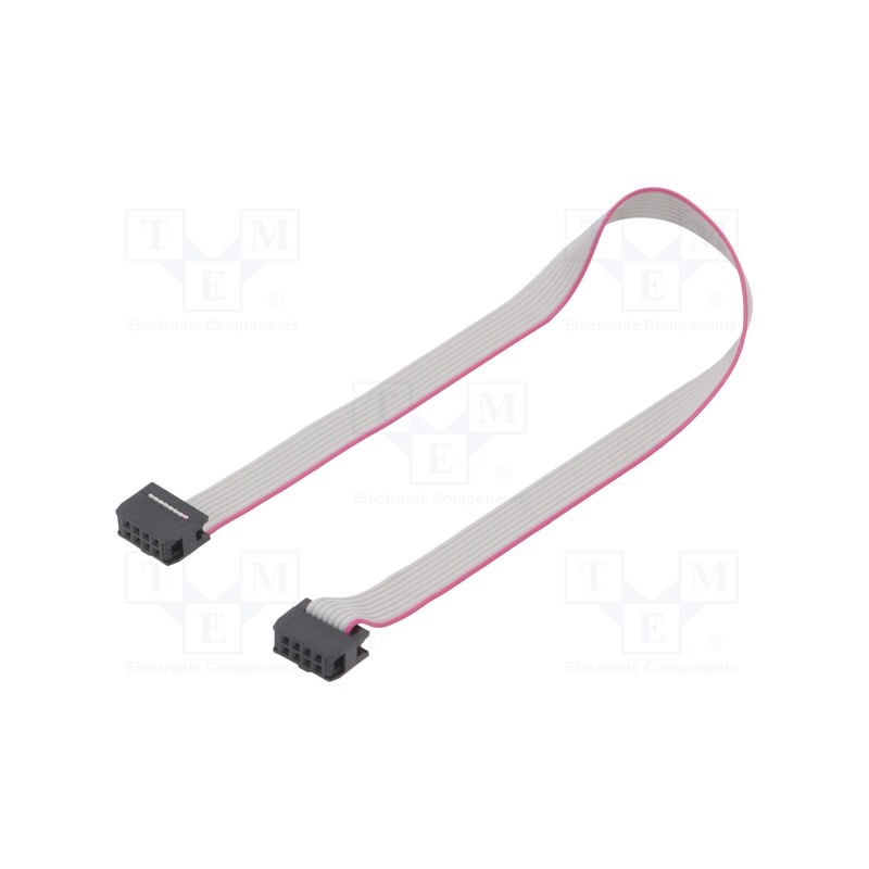 2 pcs x CONNFLY - DS1052-082B2NA203001 - Ribbon cable with IDC connectors, Cable ph: 1.27mm, 0.3m