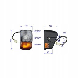 Right front halogen lamp for Toyota 8 truck