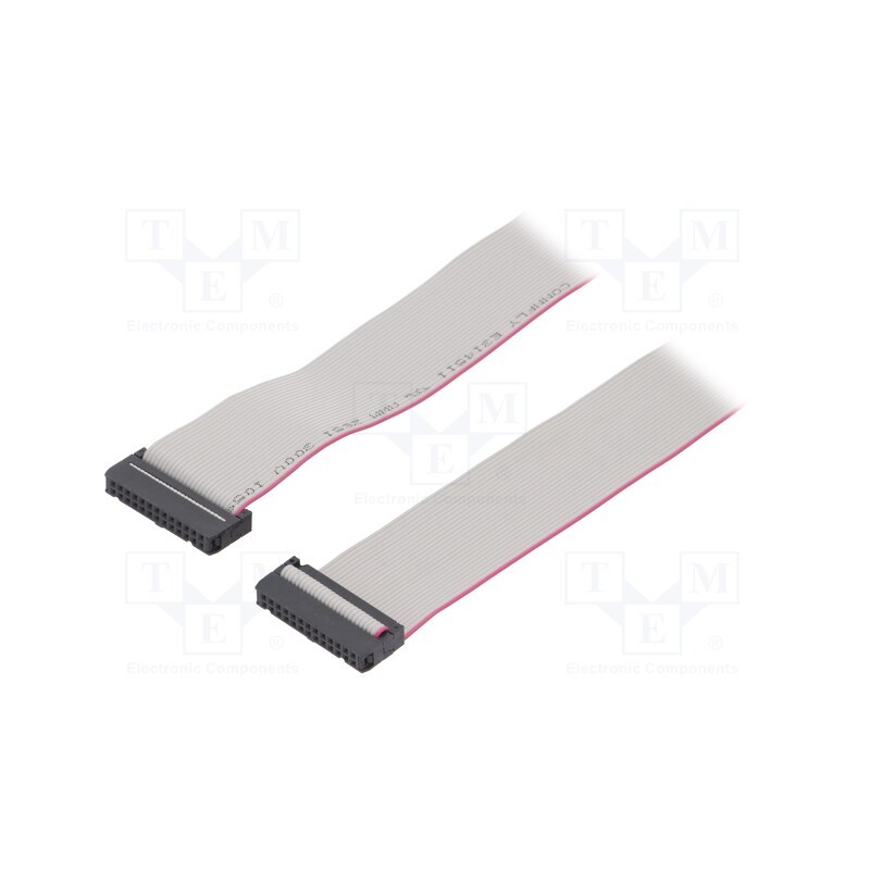 2 pcs x CONNFLY - DS1052-262B2MA206001 - Ribbon cable with IDC connectors, Cable ph: 1.27mm, 0.6m