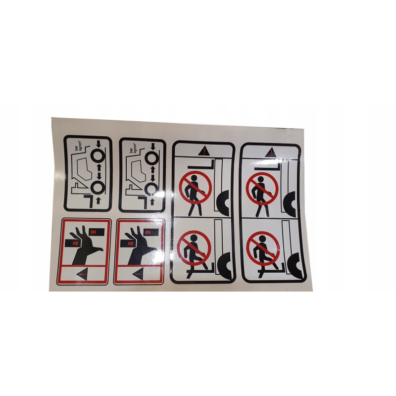 Forklift warning sticker