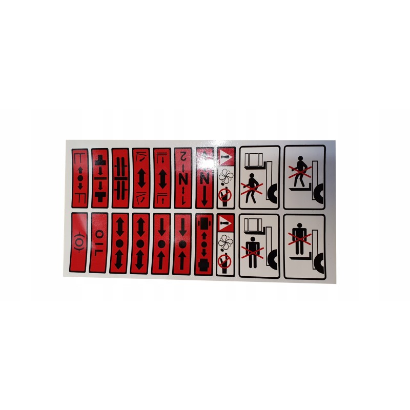 Forklift warning sticker