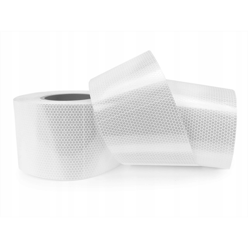 Reflective self-adhesive tape, white, 10 cm