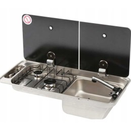 Built-in gas stove with sink. Can