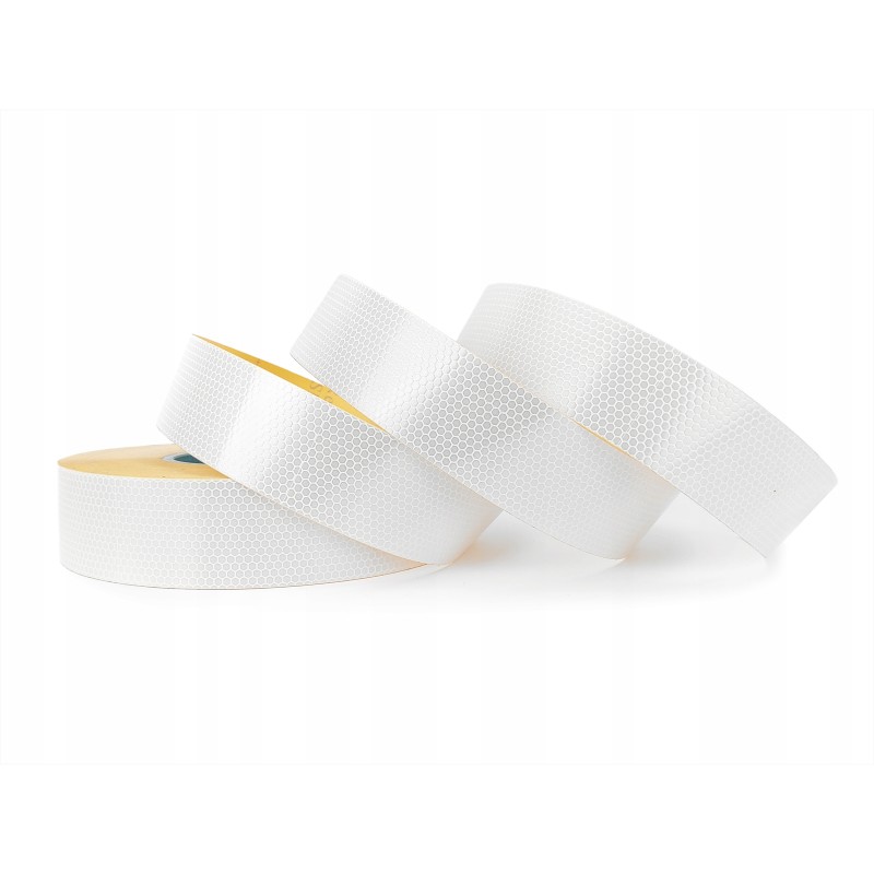 Reflective self-adhesive tape, white, 5 cm