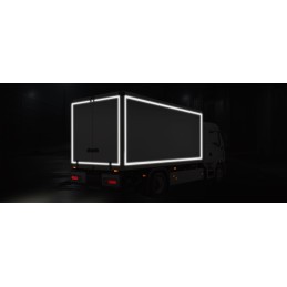 Reflective self-adhesive tape, white, 5 cm