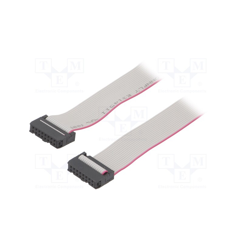 2 pcs x CONNFLY - DS1052-162B2MA203001 - Ribbon cable with IDC connectors, Cable ph: 1.27mm, 0.3m