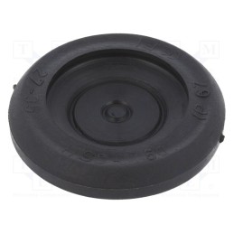 2 pcs x HT HI TECH POLYMERS - HSS-M50-TPE RAL9005 - Grommet, Ømount.hole: 50mm, elastomer thermoplastic TPE, black