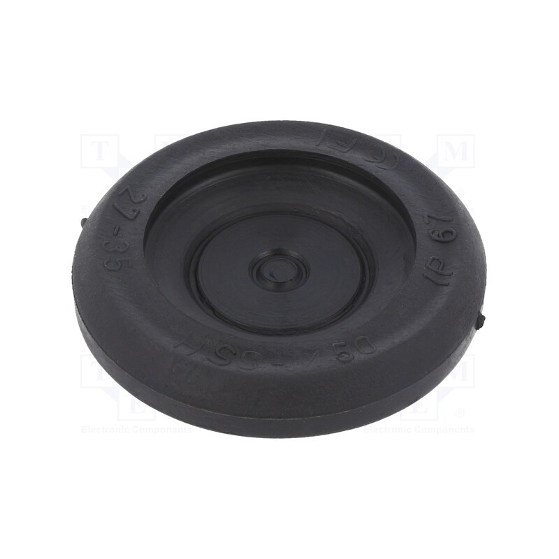 2 pcs x HT HI TECH POLYMERS - HSS-M50-TPE RAL9005 - Grommet, Ømount.hole: 50mm, elastomer thermoplastic TPE, black