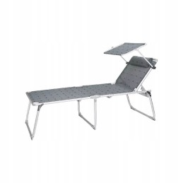 Berger Sun Lounger XL Tourist Deckchair with Canopy