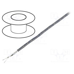 2 m x BELDEN - 8762.01152 - Wire, 1x2x20AWG, stranded, Cu, shielded,Al-PET foil, PVC, chrome