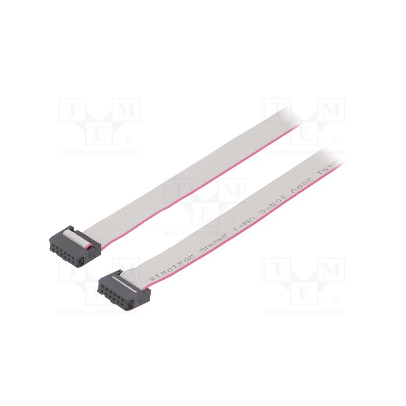 2 pcs x CONNFLY - DS1052-122B2MA206001 - Ribbon cable with IDC connectors, Cable ph: 1.27mm, 0.6m