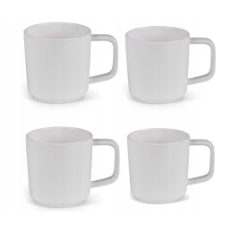 Kampa Frost mugs, 4 pcs, white, non slip