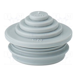 2 pcs x HENSEL - 3600173 - Grommet, elastomer thermoplastic TPE, grey, -25÷35°C, 5÷16mm
