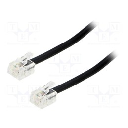 2 pcs x BQ CABLE - - - Cable: telephone, RJ11 plug,both sides, 3m, white