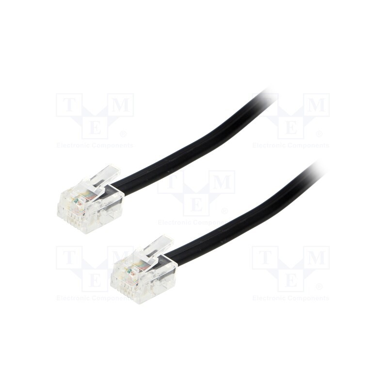 2 pcs x BQ CABLE - - - Cable: telephone, RJ11 plug,both sides, 3m, white