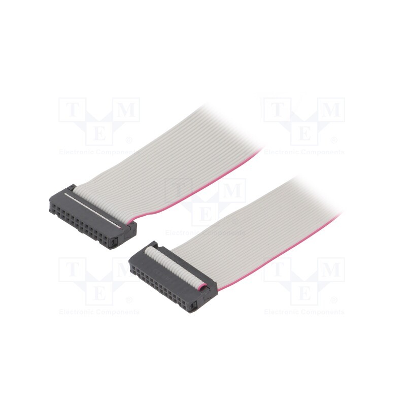 2 pcs x CONNFLY - DS1052-242B2MA203001 - Ribbon cable with IDC connectors, Cable ph: 1.27mm, 0.3m