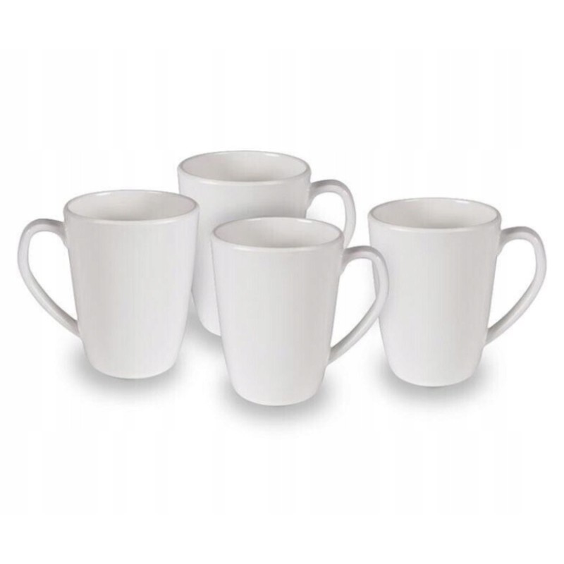 Kampa blanco mugs, 4 pcs, white, 100 cm, melamine
