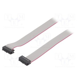 2 pcs x CONNFLY - DS1052-142B2NA206001 - Ribbon cable with IDC connectors, Cable ph: 1.27mm, 0.6m