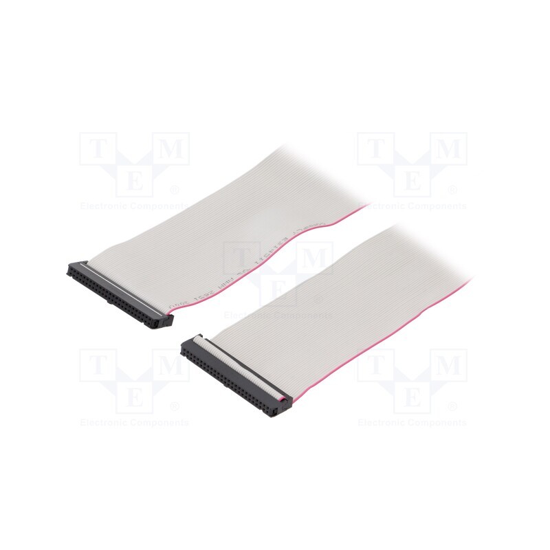 2 pcs x CONNFLY - DS1052-502B2MA206001 - Ribbon cable with IDC connectors, Cable ph: 1.27mm, 0.6m