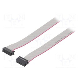 2 pcs x CONNFLY - DS1052-122B2NA206001 - Ribbon cable with IDC connectors, Cable ph: 1.27mm, 0.6m