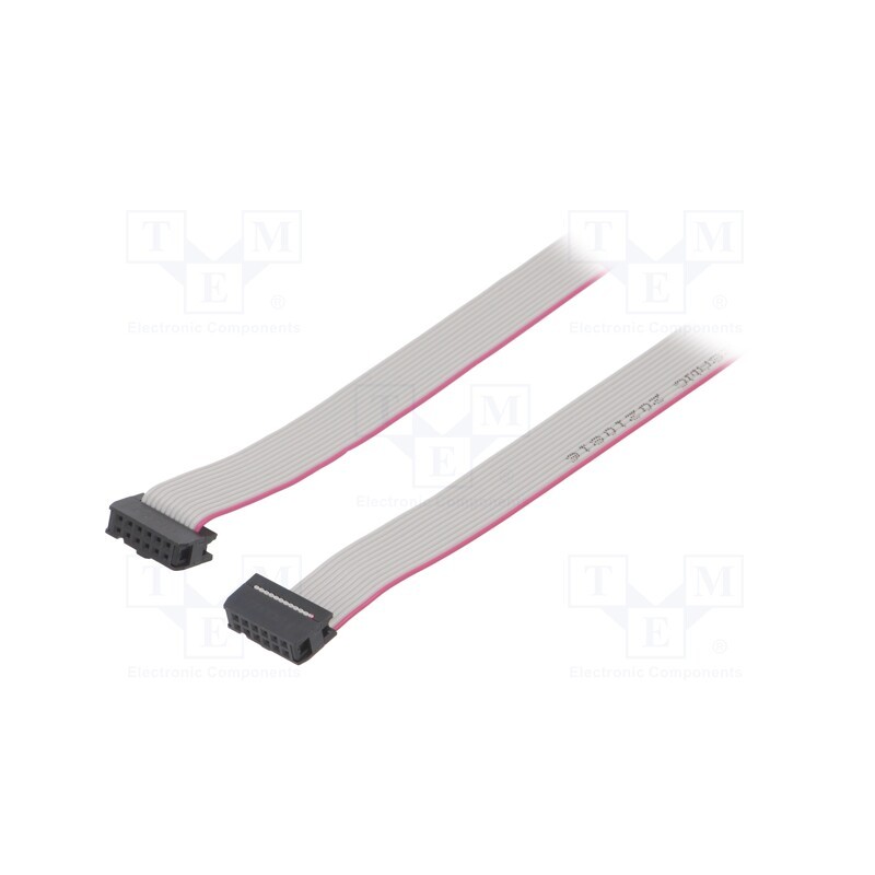 2 pcs x CONNFLY - DS1052-122B2NA206001 - Ribbon cable with IDC connectors, Cable ph: 1.27mm, 0.6m