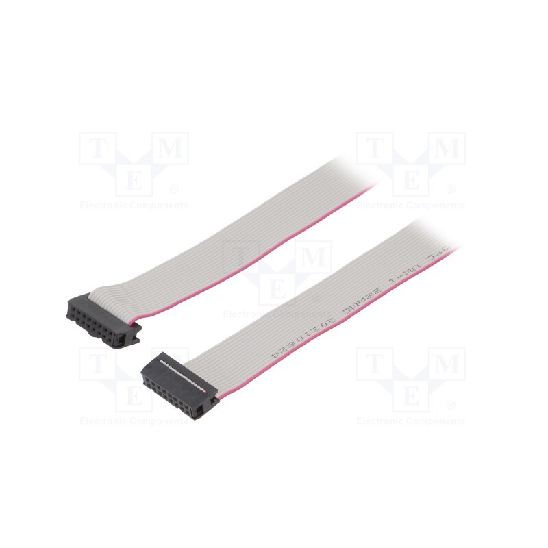 2 pcs x CONNFLY - DS1052-162B2NA206001 - Ribbon cable with IDC connectors, Cable ph: 1.27mm, 0.6m