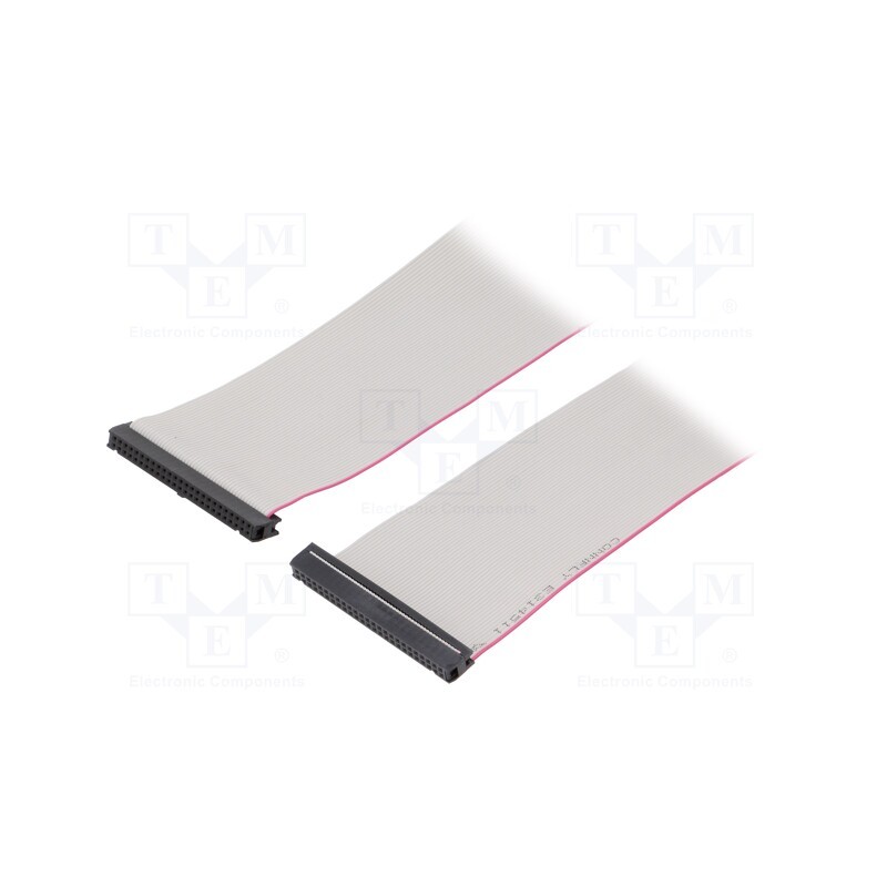 2 pcs x CONNFLY - DS1052-502B2NA206001 - Ribbon cable with IDC connectors, Cable ph: 1.27mm, 0.6m