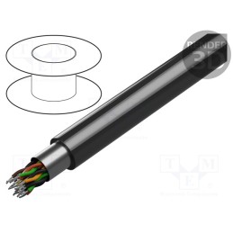 2 m x BELDEN - 9509.01152 - Wire, 9x2x24AWG, RS232, stranded, Cu, shielded,Al-PET foil, PVC