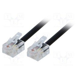 2 pcs x BQ CABLE - - - Cable: telephone, RJ11 plug,both sides, 3m, white